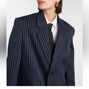 The Frankie Shop Aiden pinstripe twill blazer